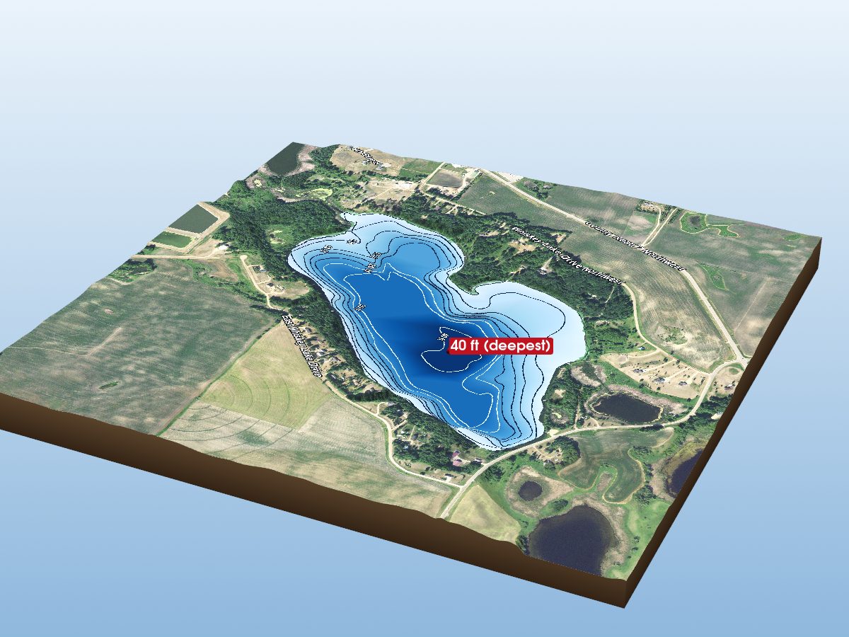 Depth map of Whiskey Lake