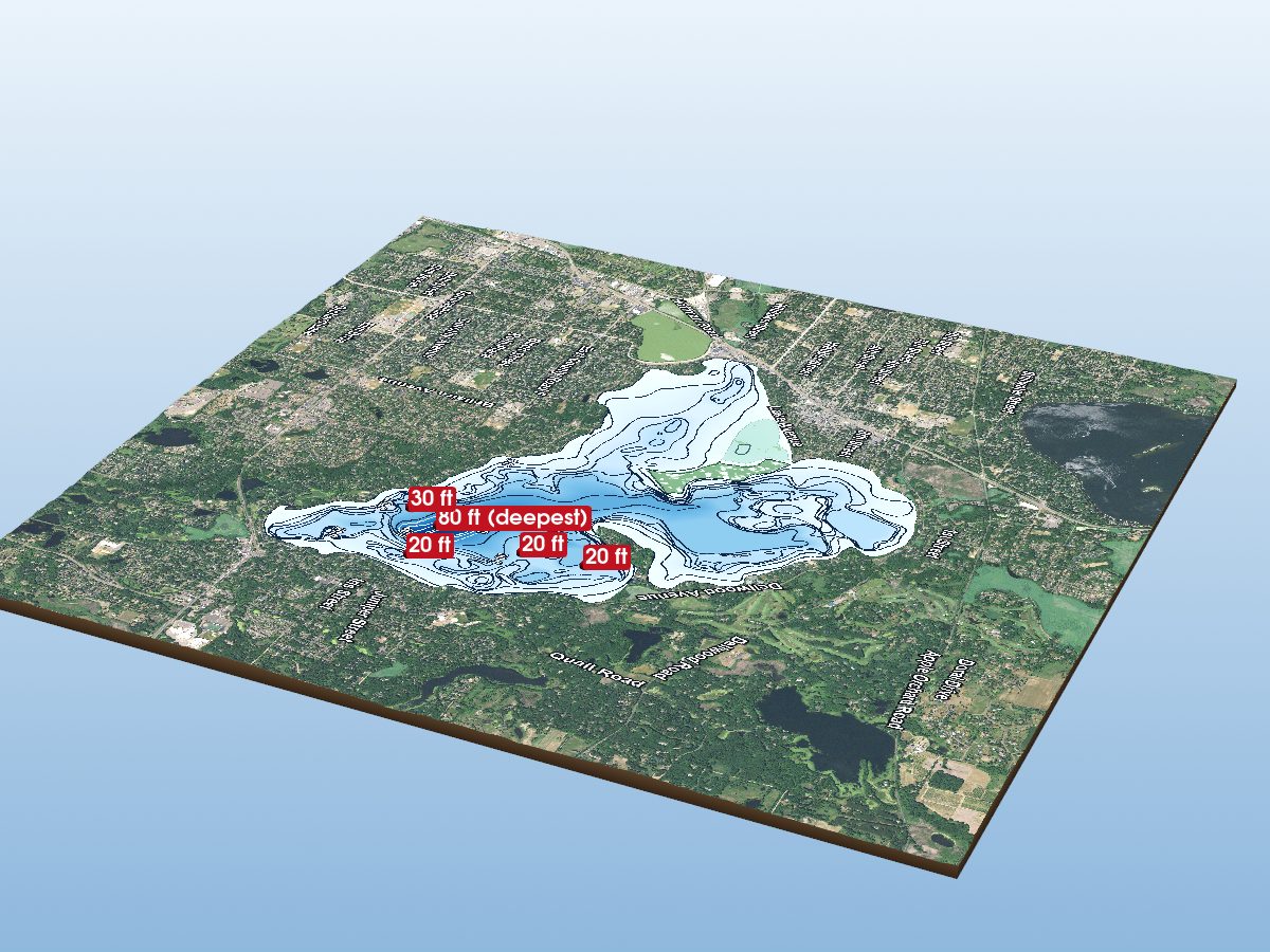 Depth map of White Bear Lake
