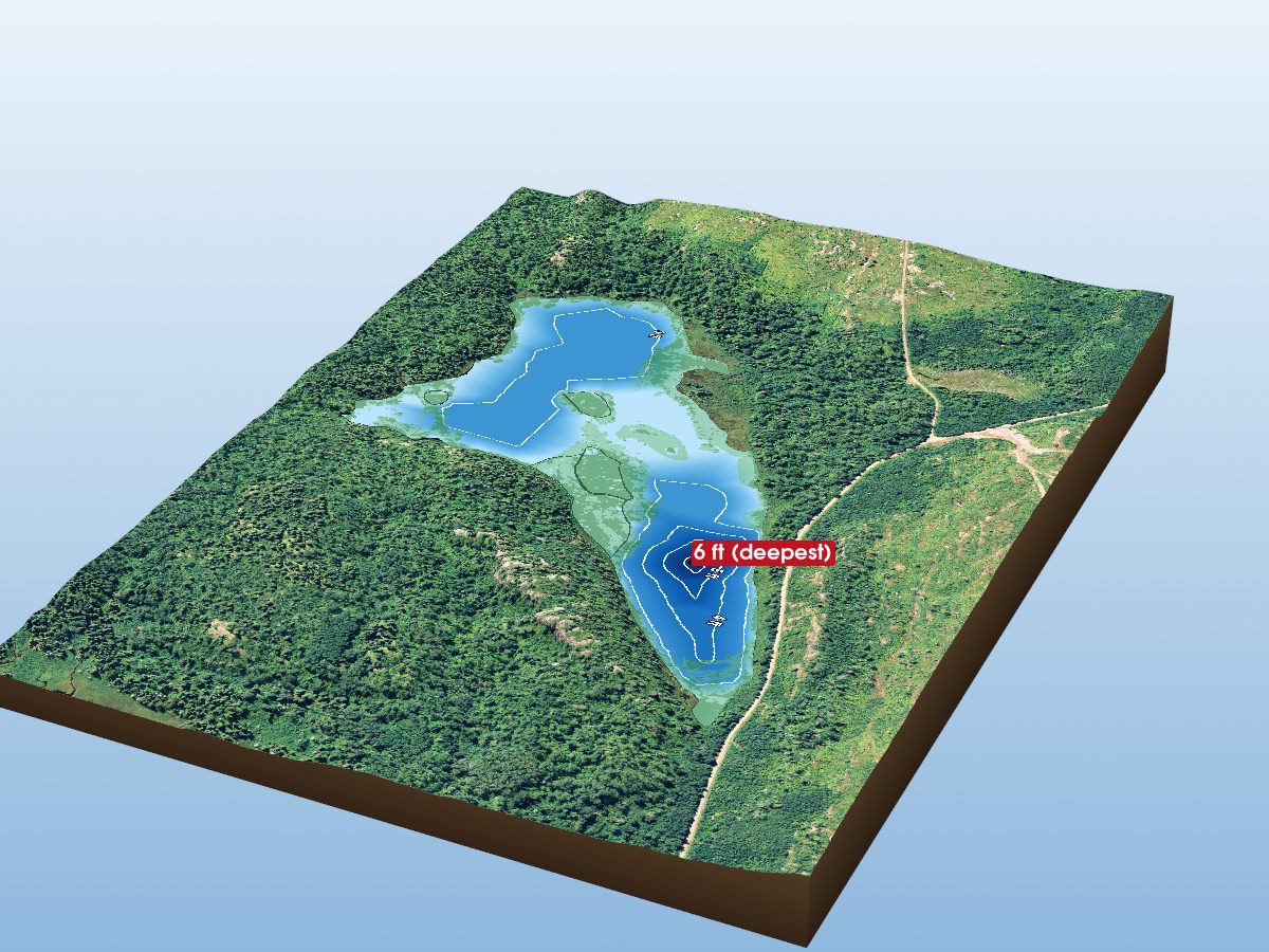Depth map of White Granite Lake