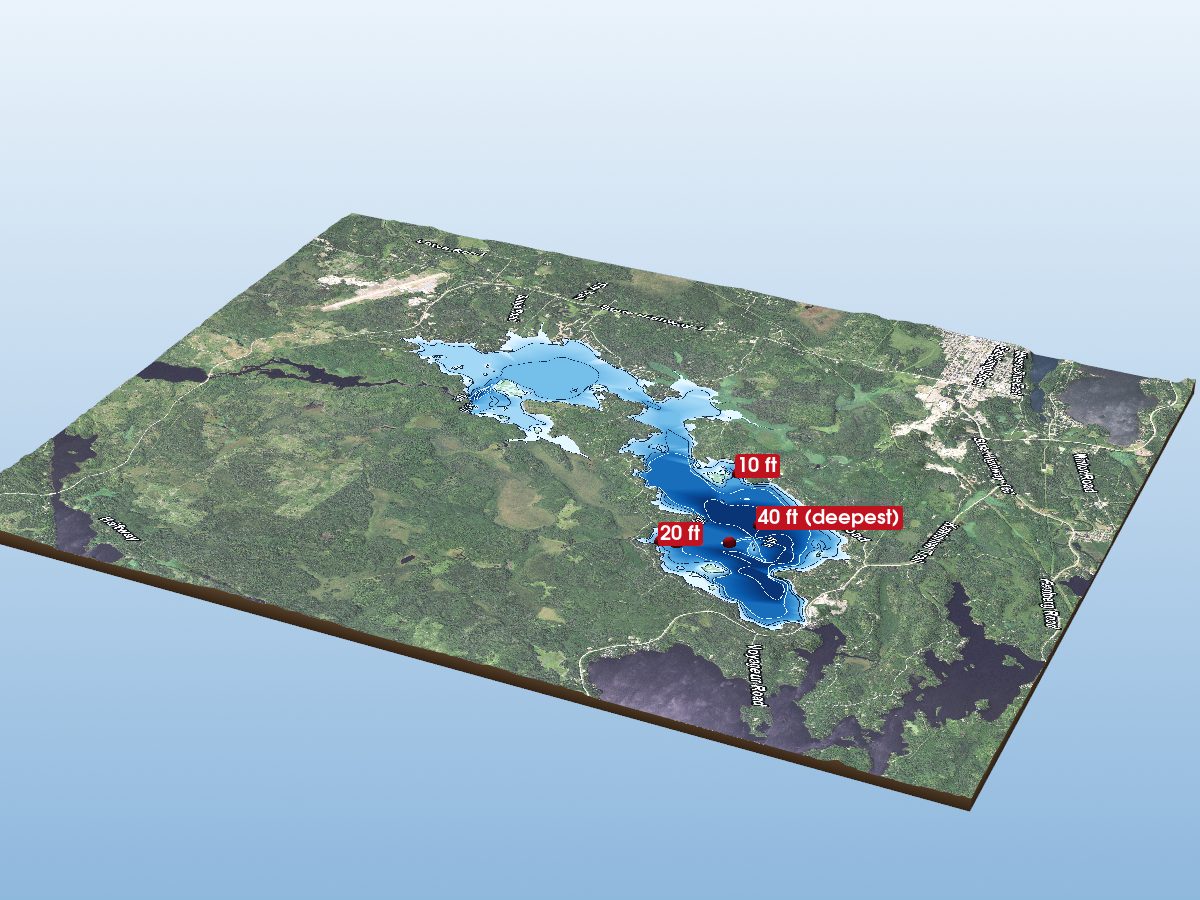 Depth map of White Iron Lake