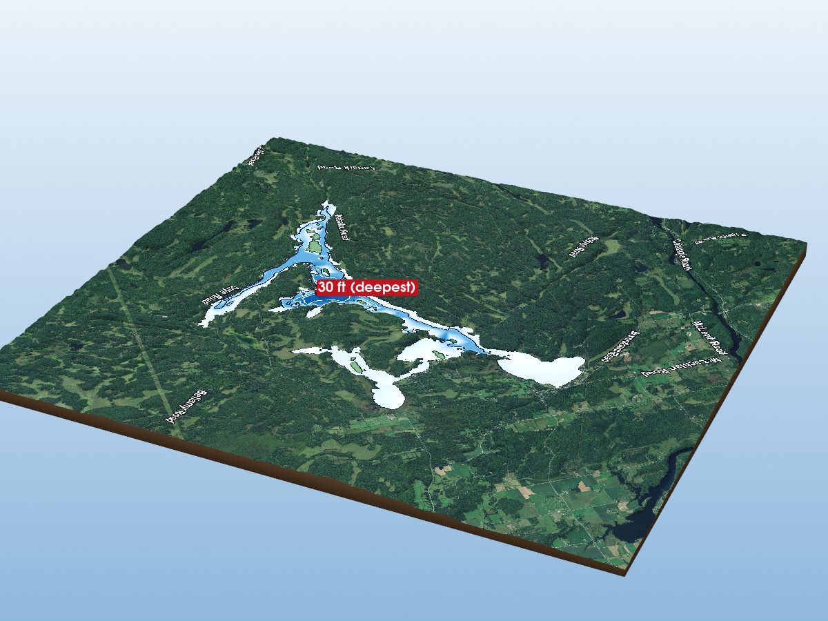 3D depth map of White Lake