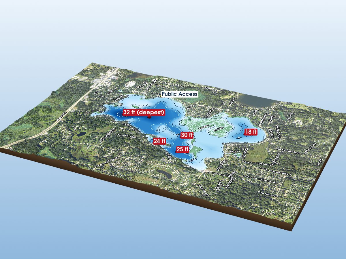 Depth map of White Lake