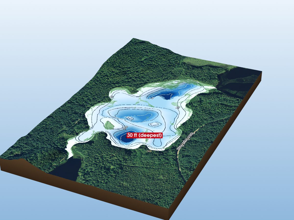 Depth map of White Mountain Bay