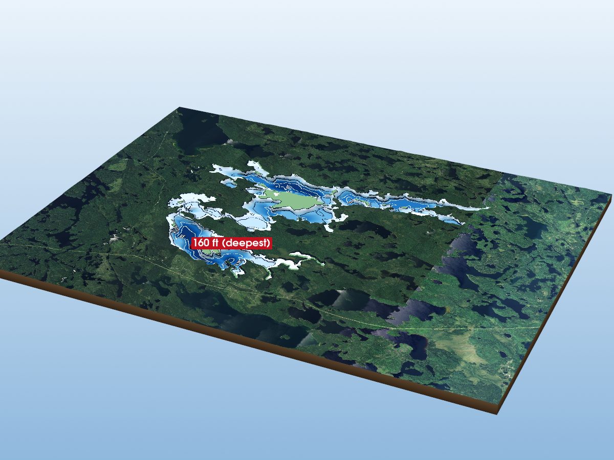 Depth map of White Otter Lake