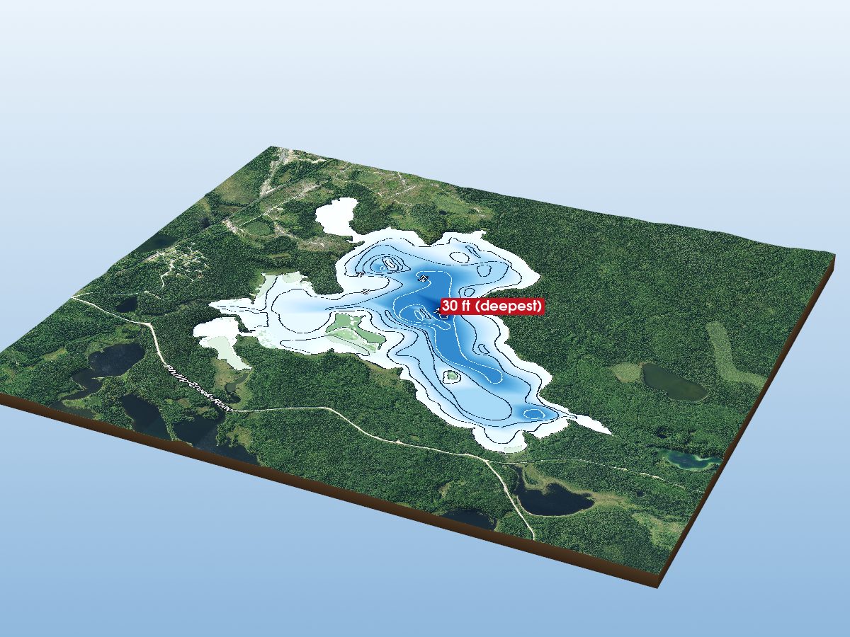 Depth map of White Otter Lake