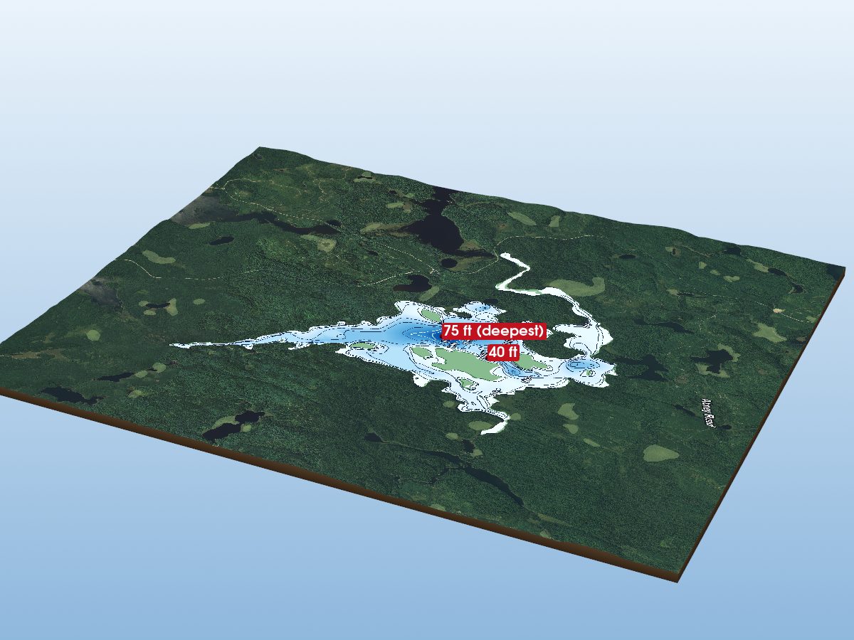 Depth map of White Pine Lake