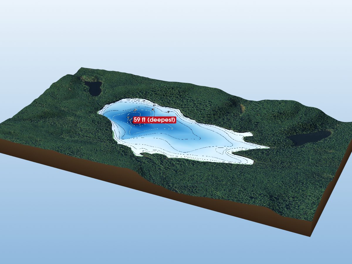 Depth map of White Pine Lake