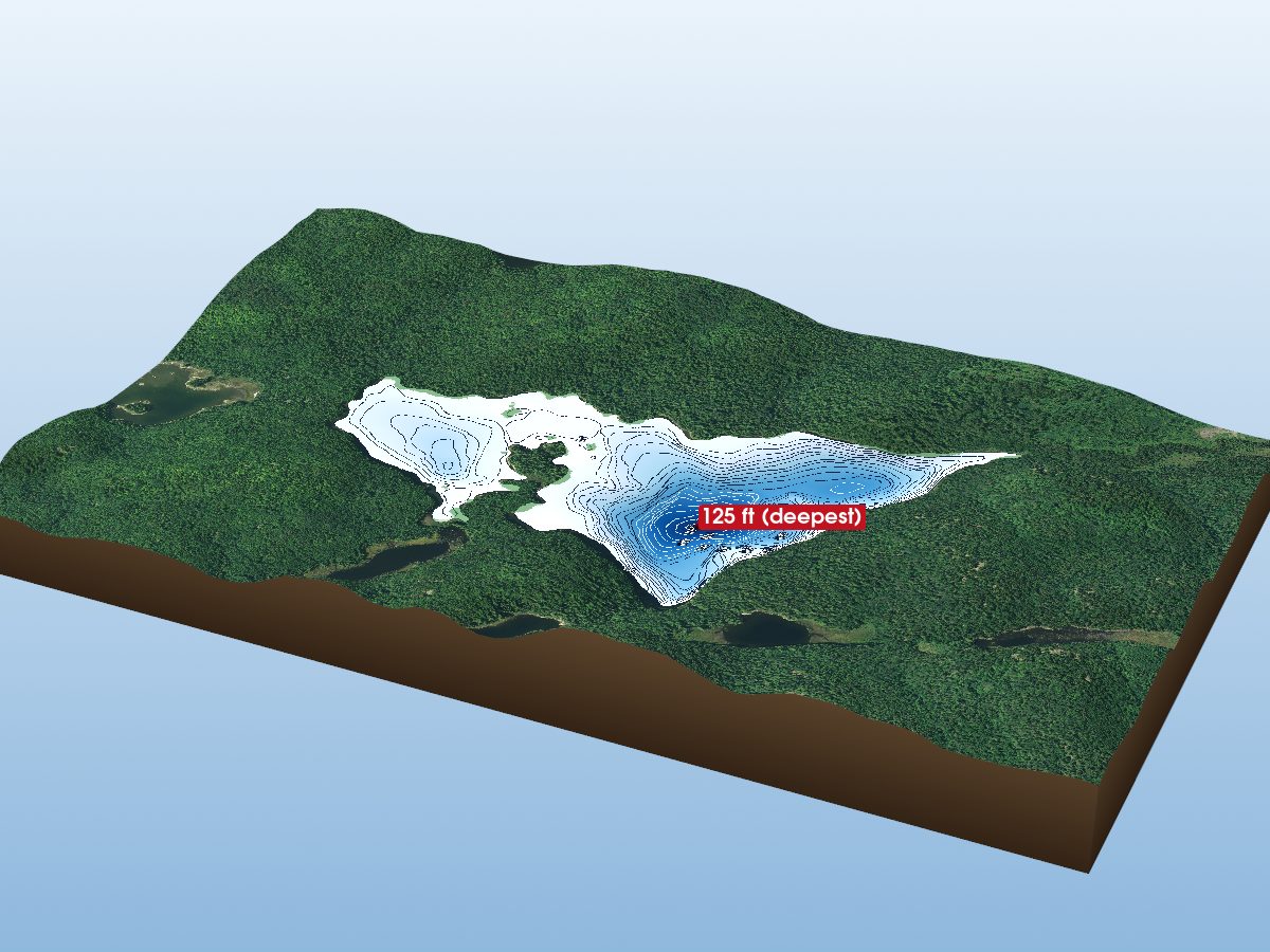 Depth map of White Rock Lake