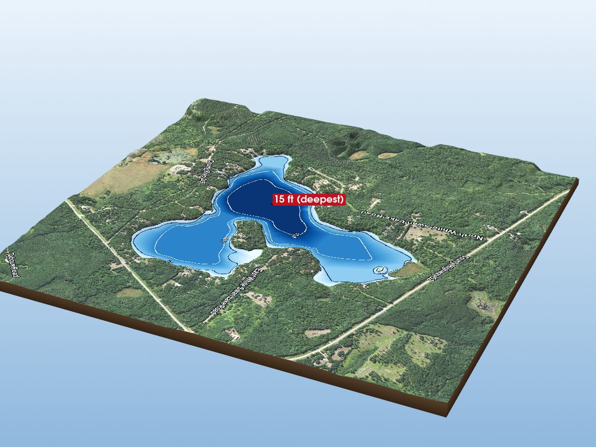 Depth map of White Swan Lake