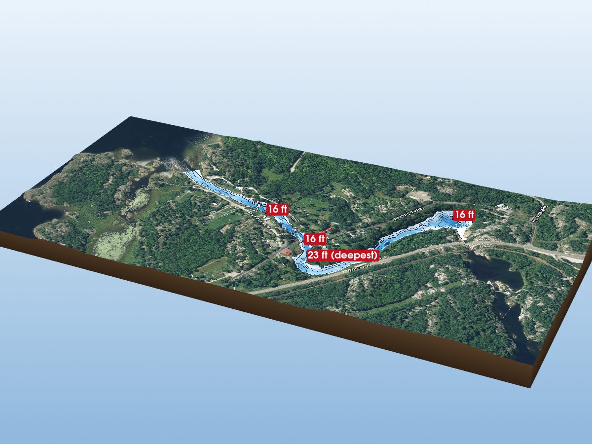 Depth map of Whitefish River