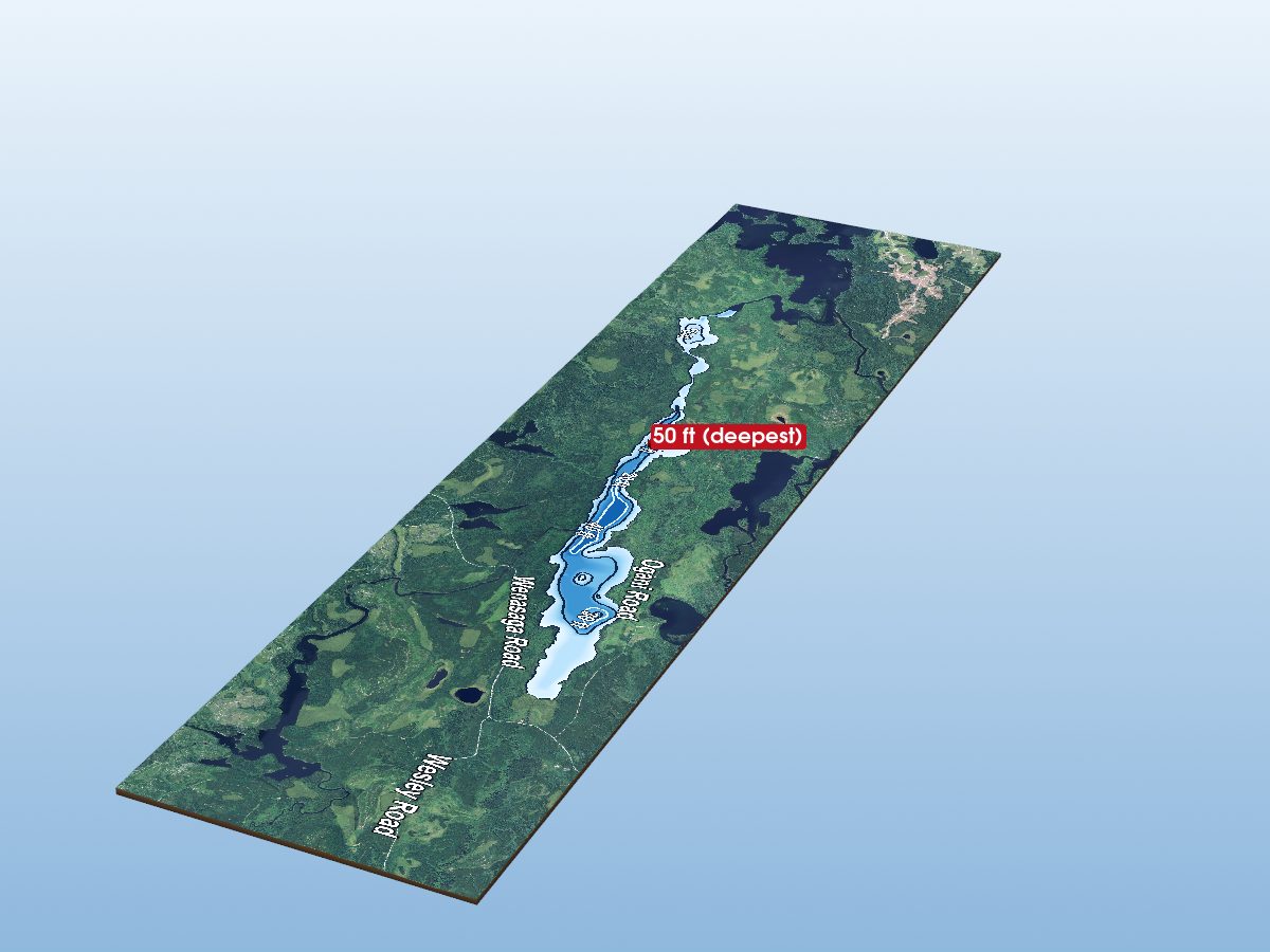 Depth map of Whitemud Lake