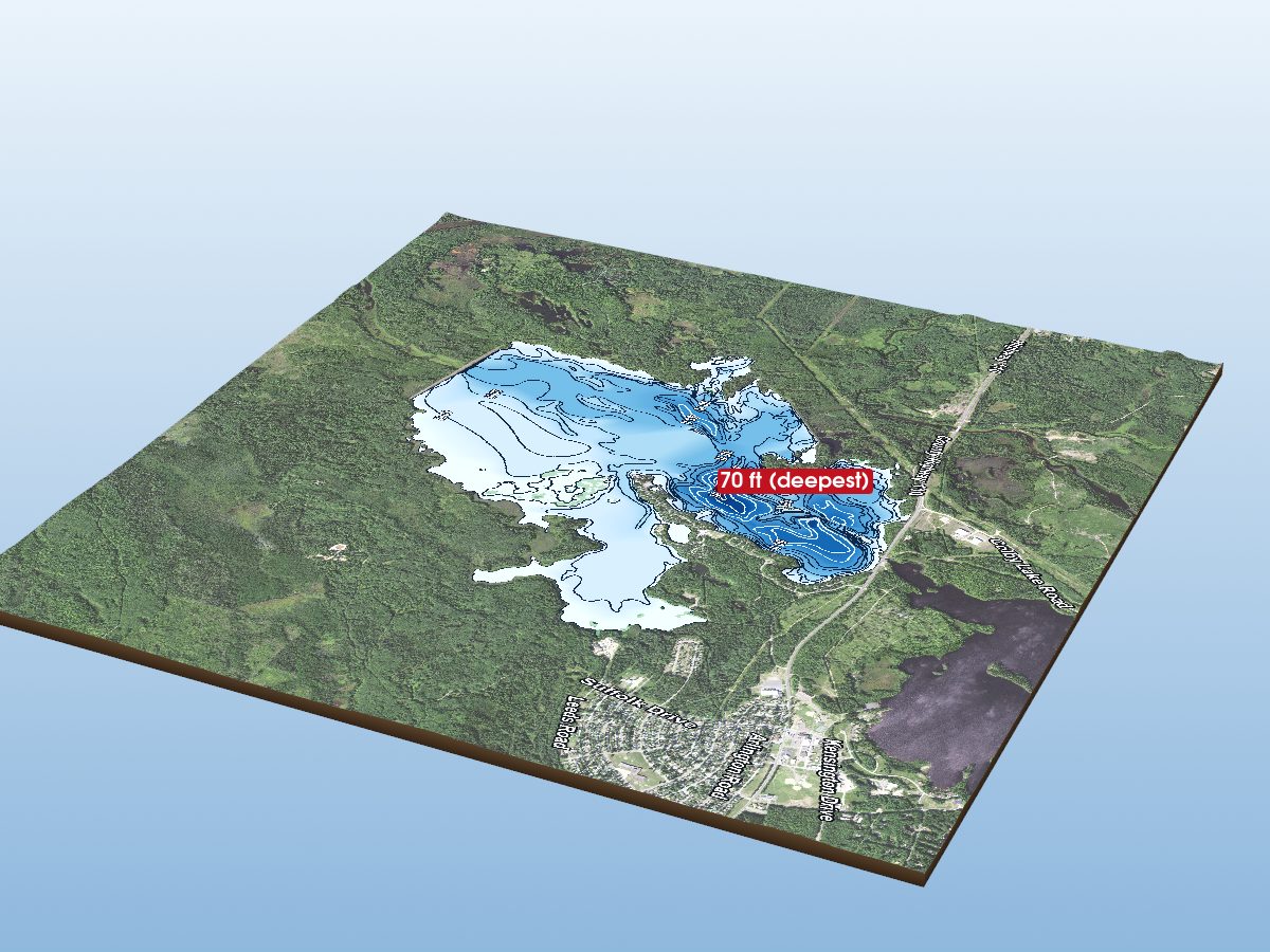 Depth map of Whitewater Lake