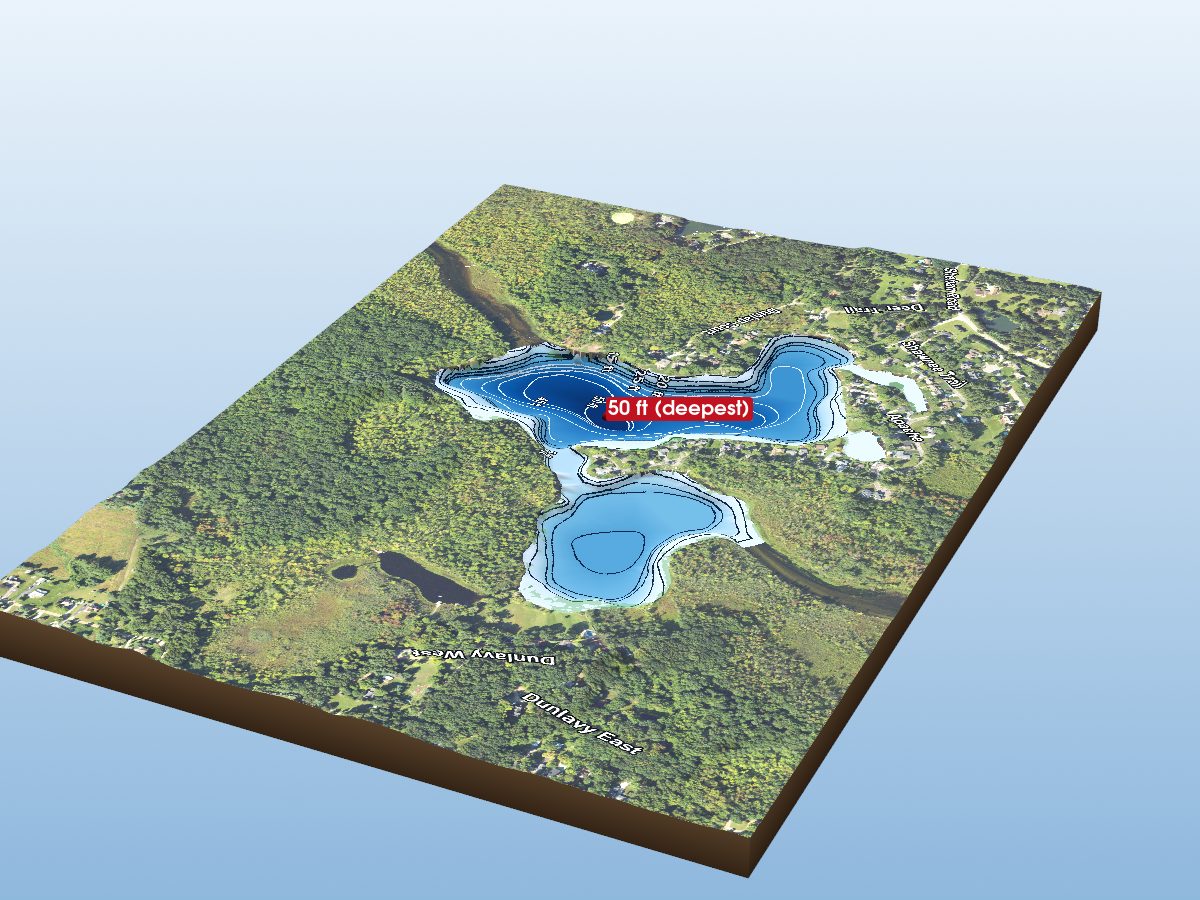 Depth map of Whitewood Lakes