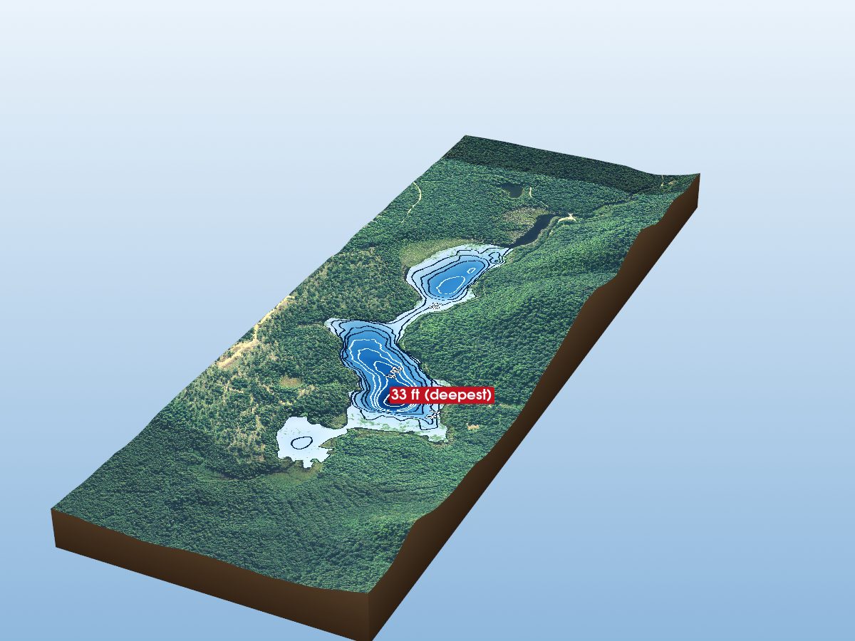 Depth map of Whitman Lake