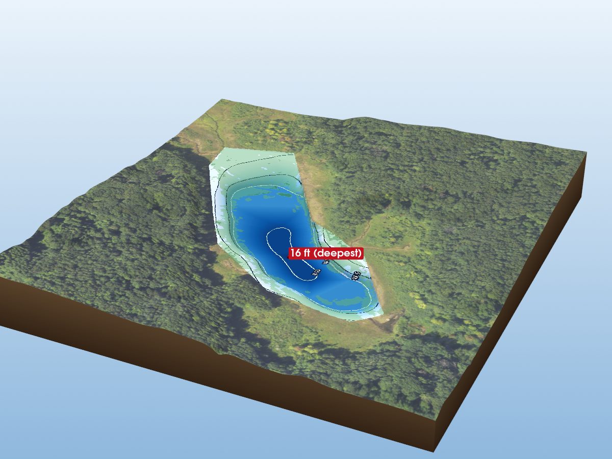 Depth map of Whitman Lake