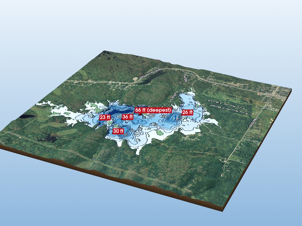 Depth map of Whitson Lake