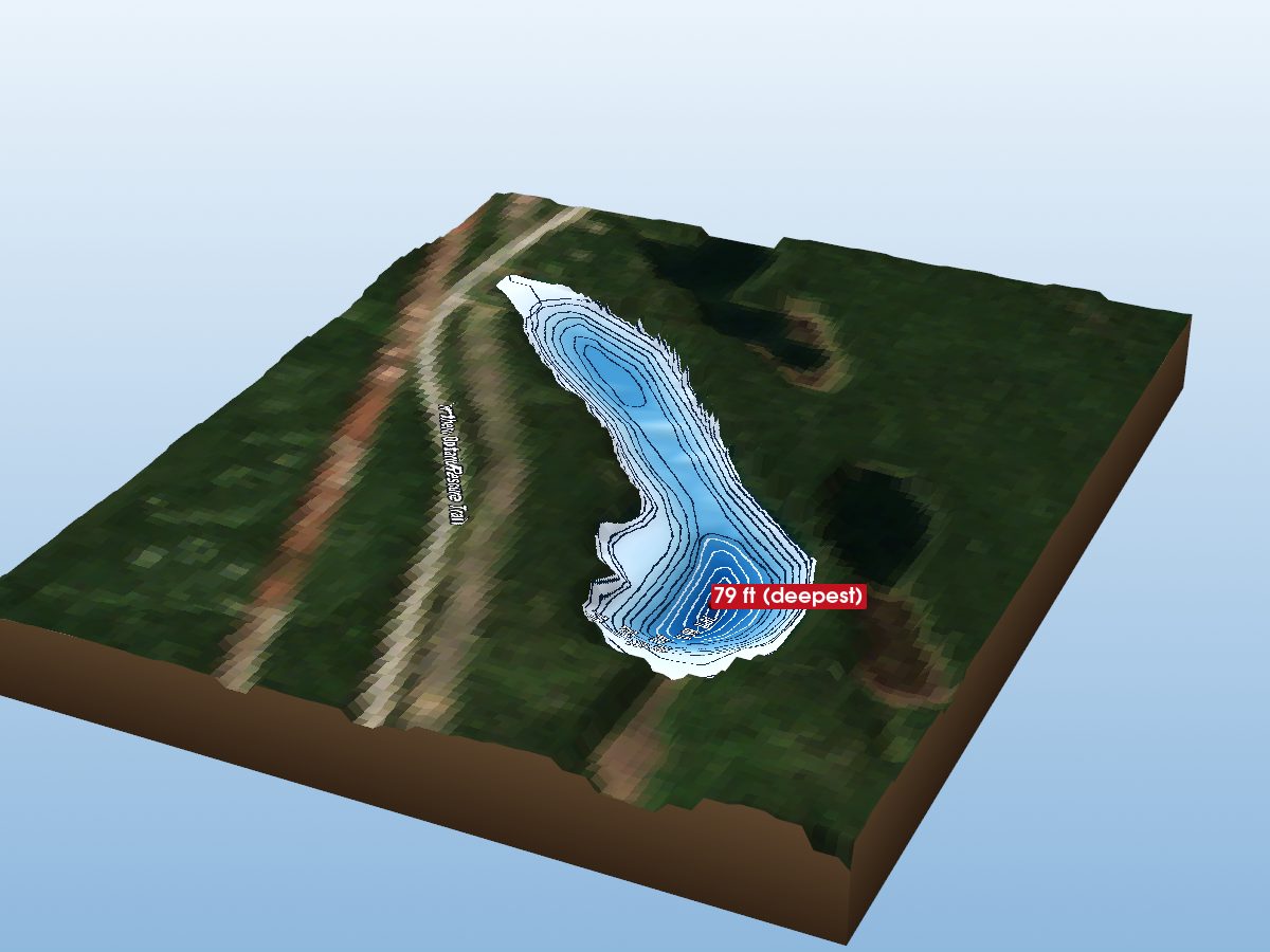 Depth map of Whiz Lake