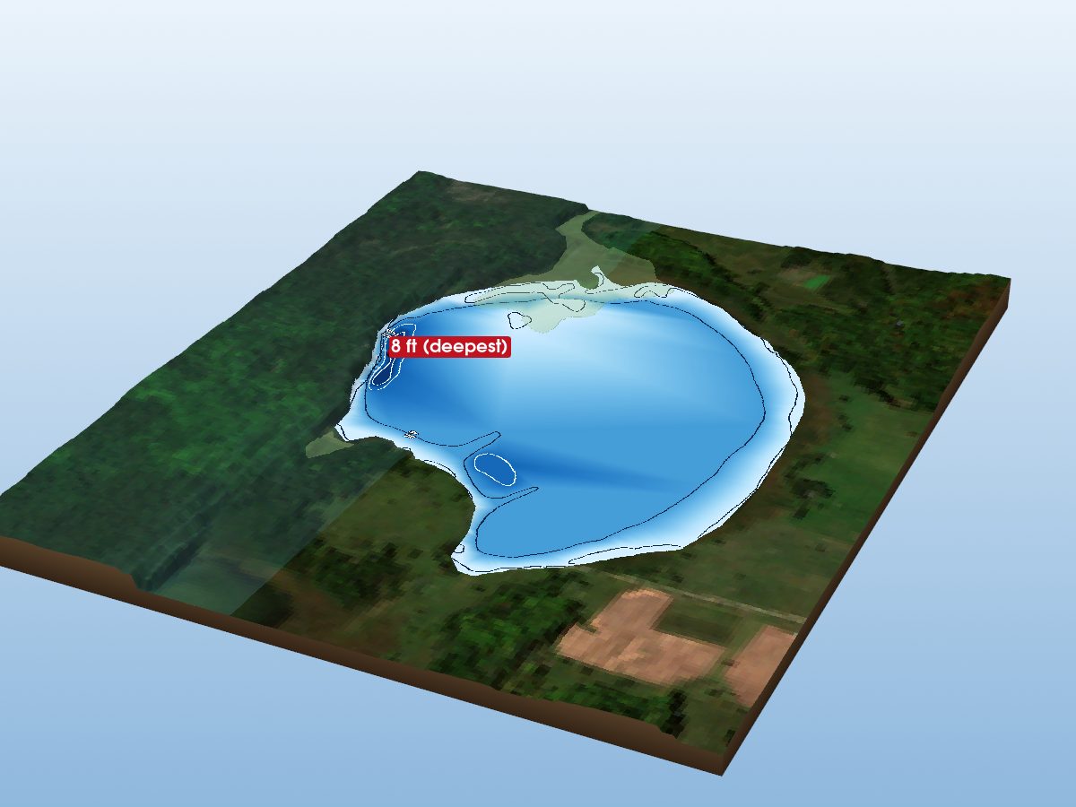Depth map of Wickett Lake