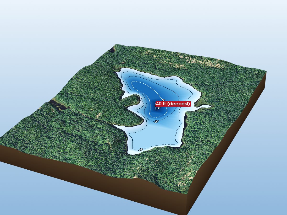 Depth map of Wideman Lake