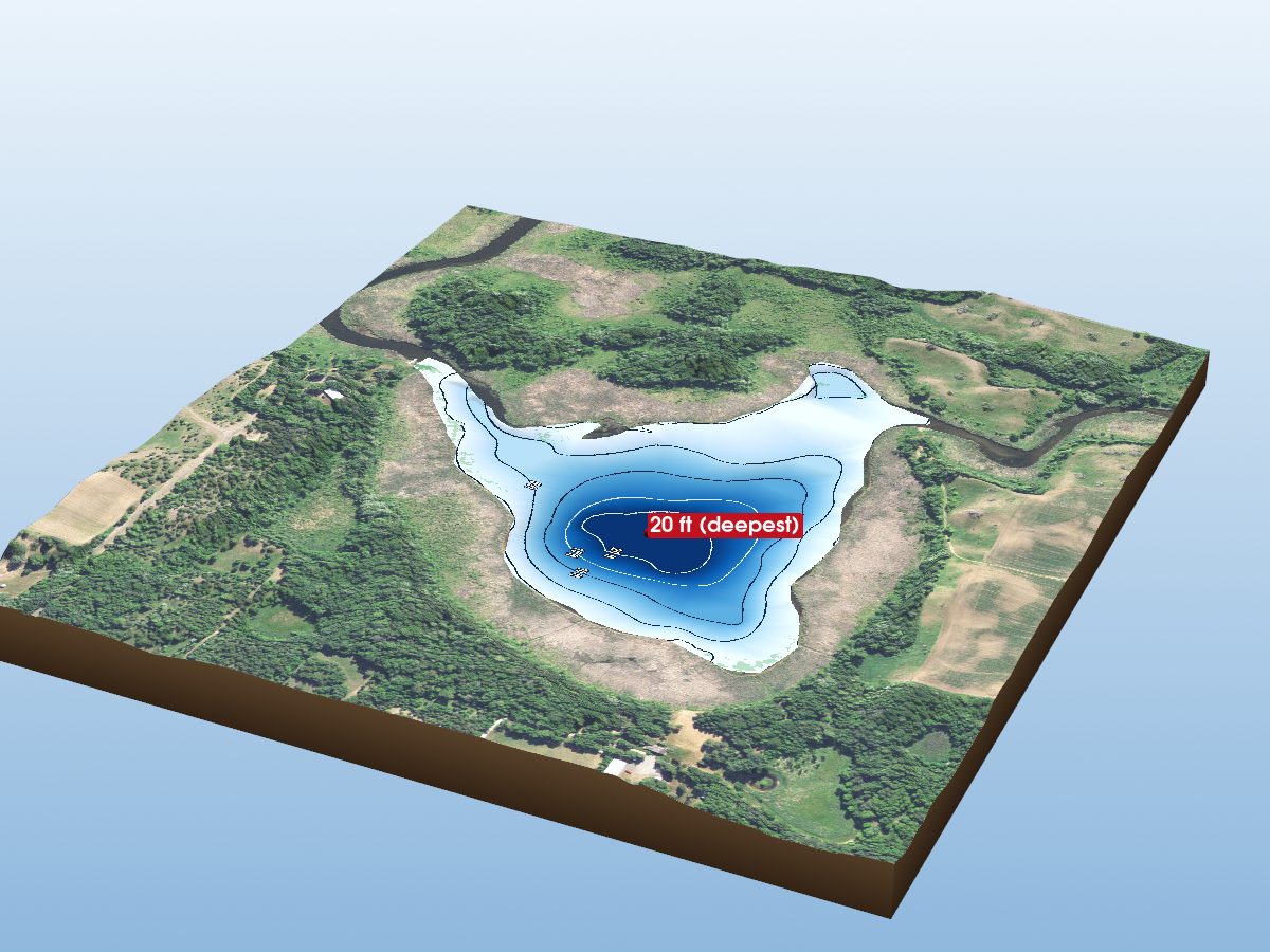Depth map of Wiegand Lake