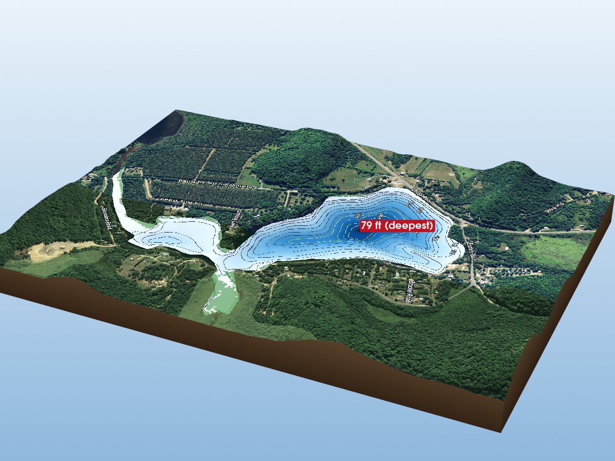 Depth map of Wilbermere Lake