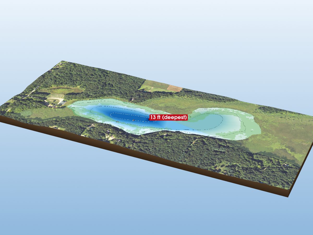 Depth map of Wilbur Lake