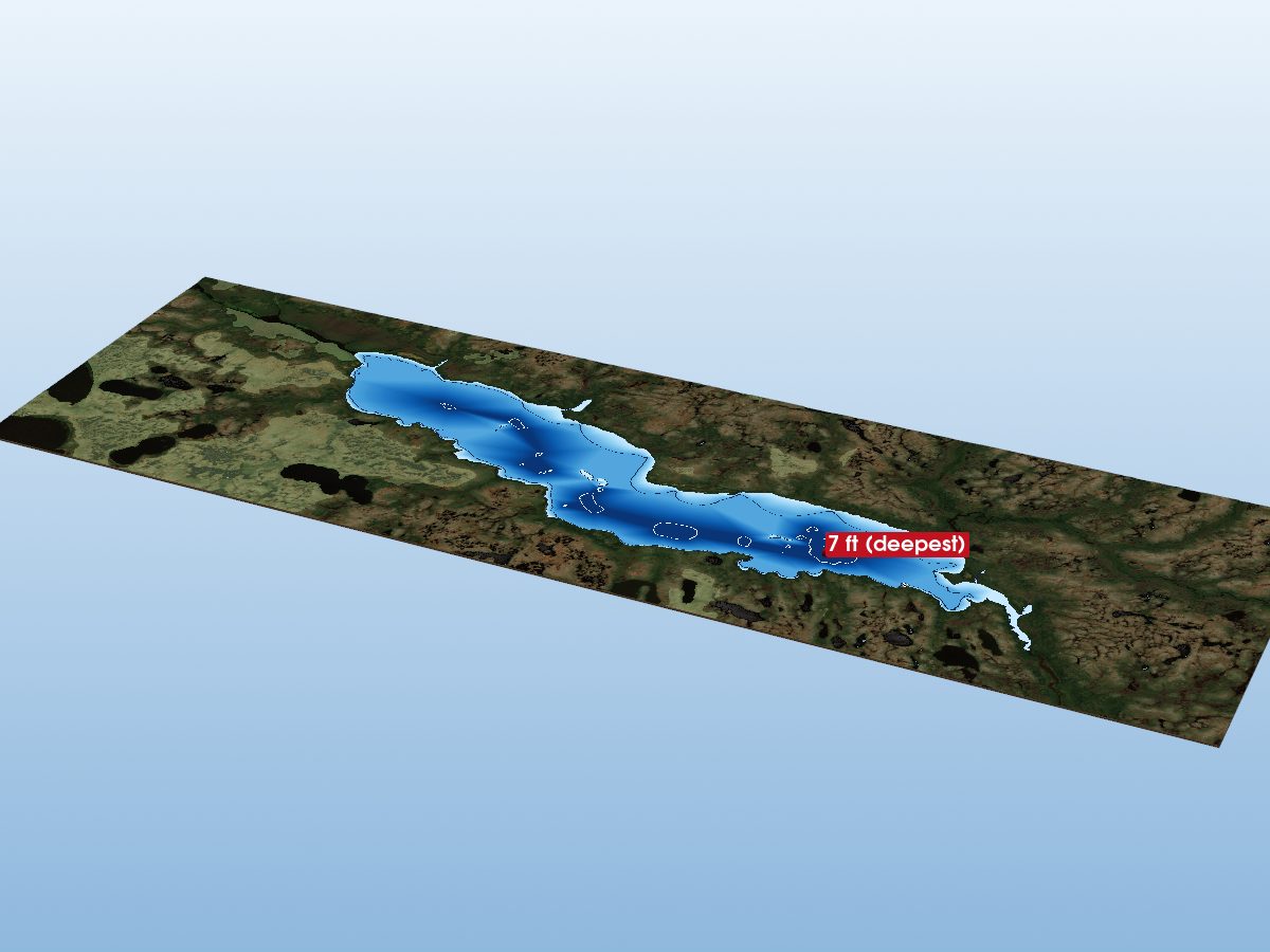Depth map of Wild Berry Lake