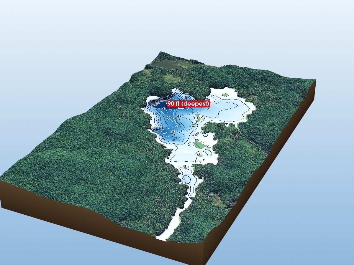 Depth map of Wildcat Lake