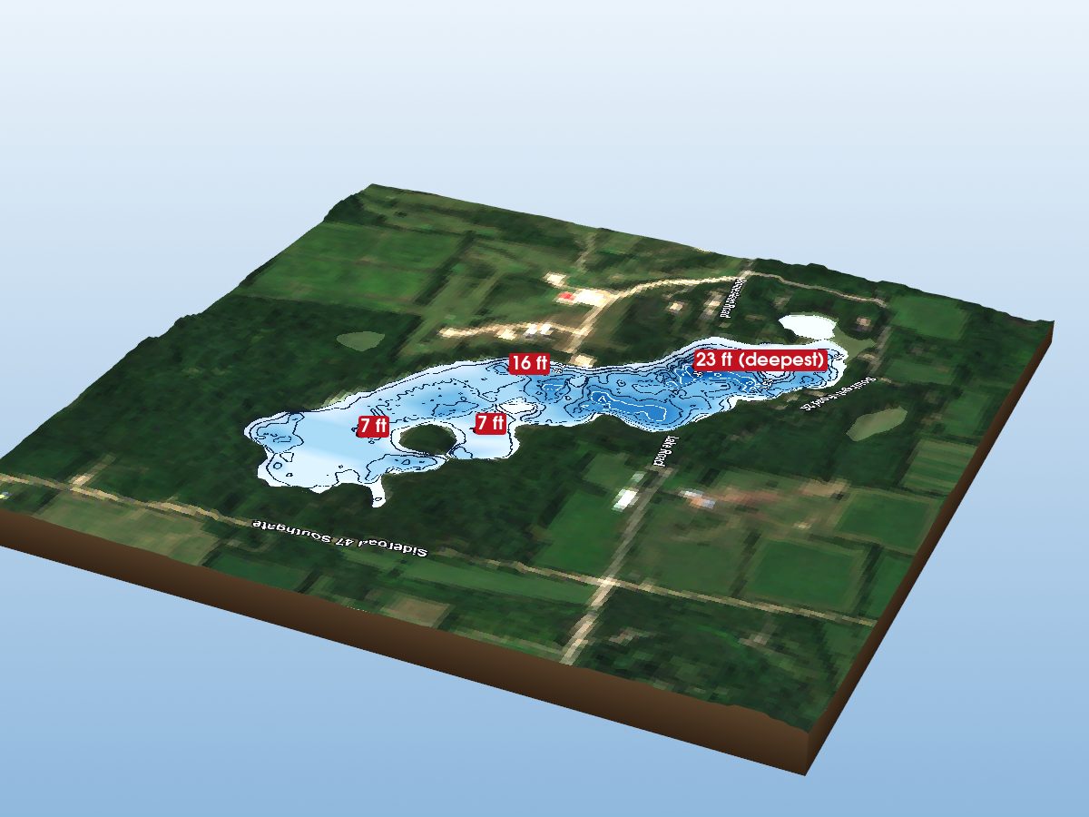 Depth map of Wilder Lake