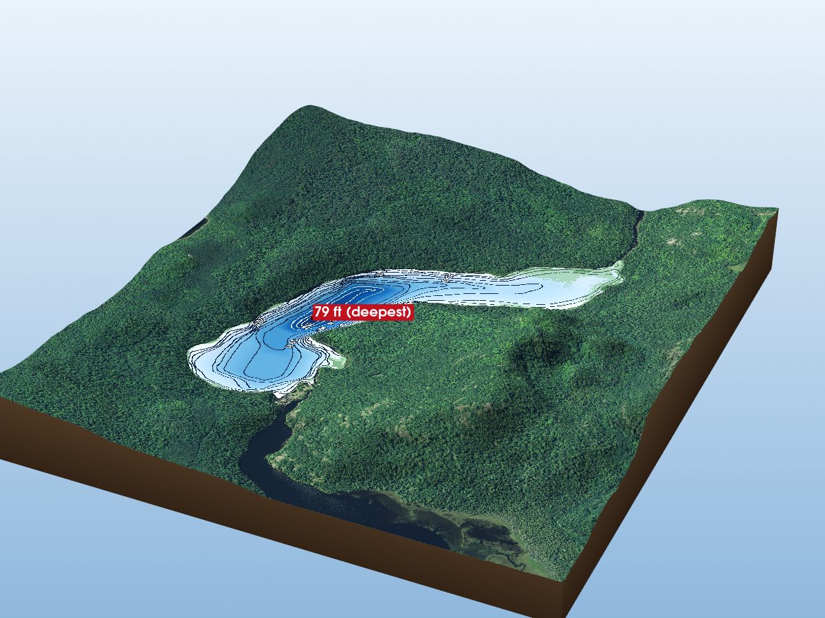 Depth map of Wilkie Lake