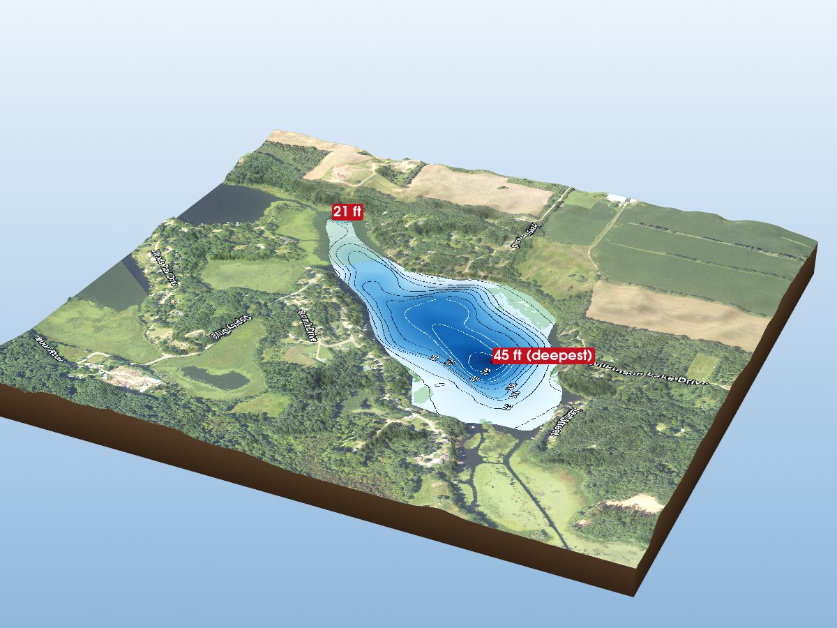 Depth map of Wilkinson Lake