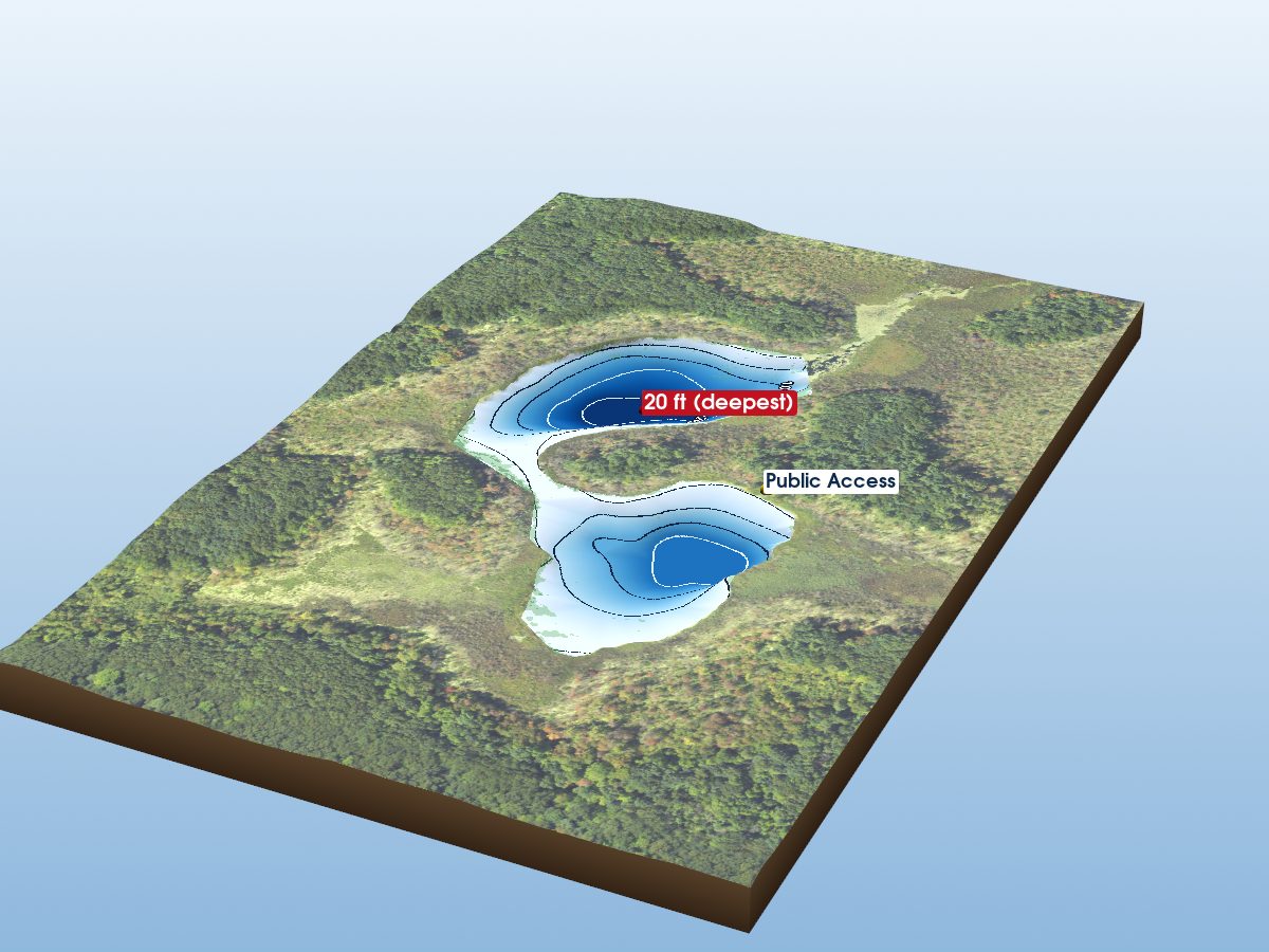 Depth map of Williams Lake