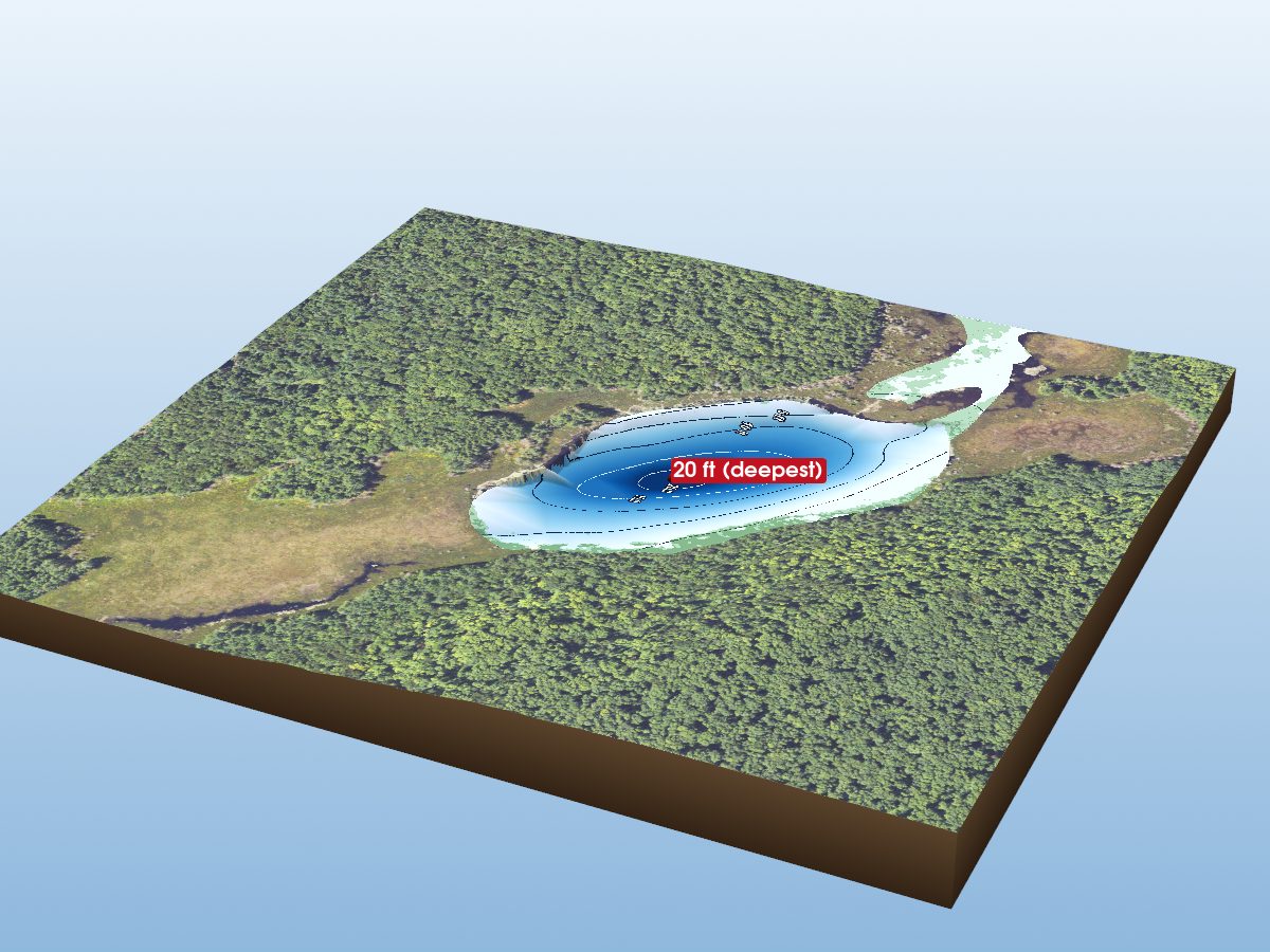Depth map of Williams Lake