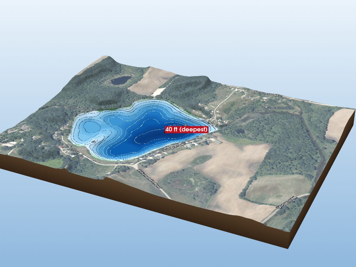 Depth map of Williams Lake