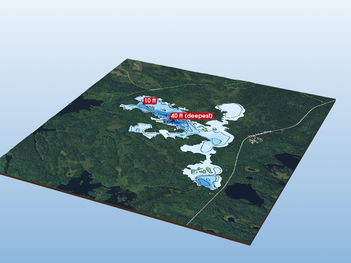 Depth map of Williamson Lake