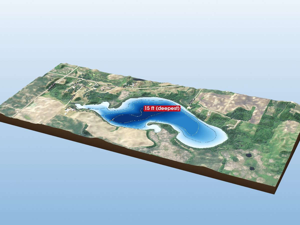 Depth map of Willie Lake