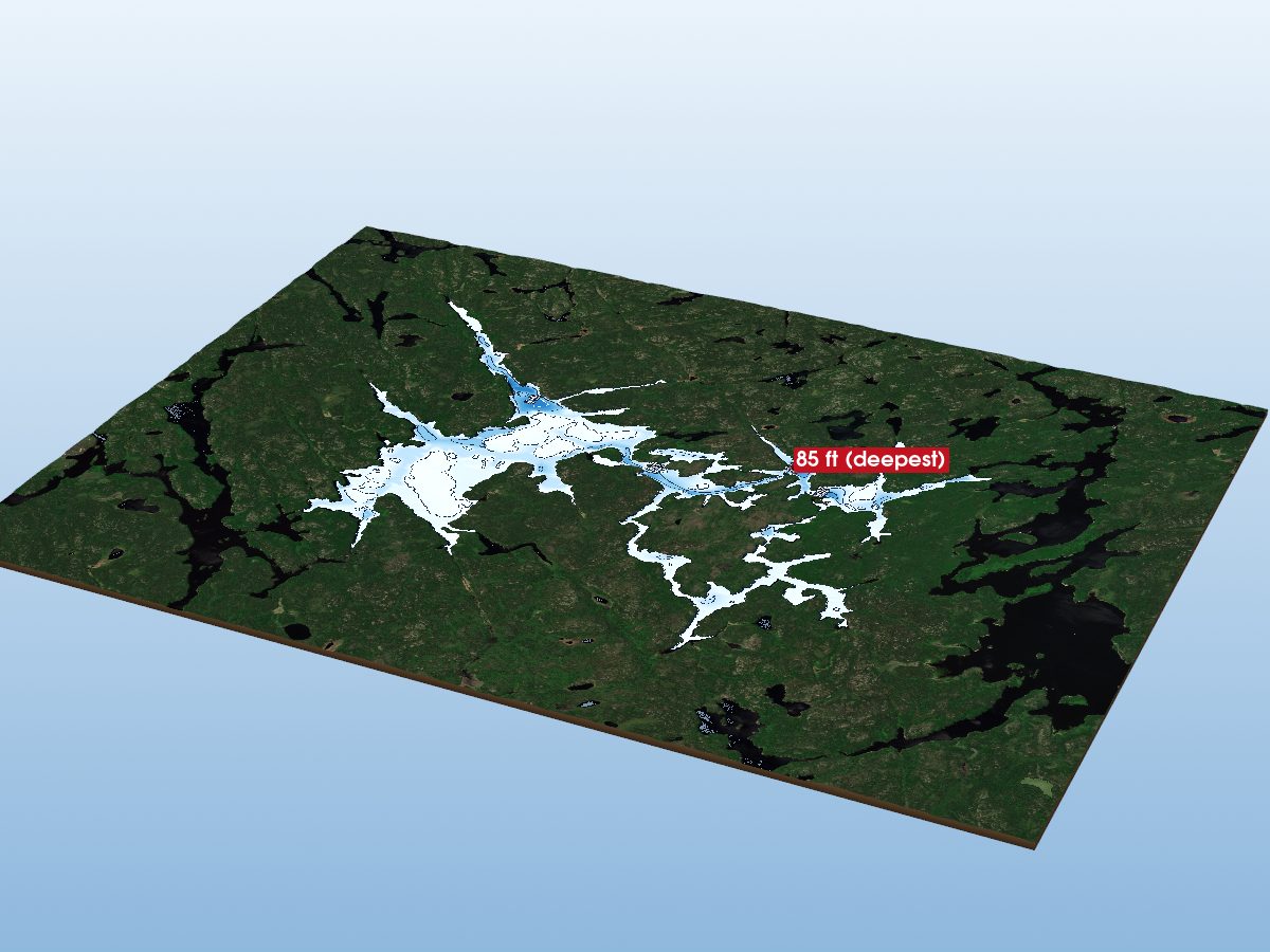 Depth map of Willis Lake