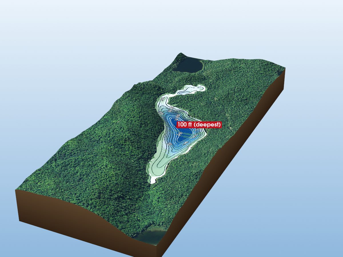 Depth map of Willisam Lake