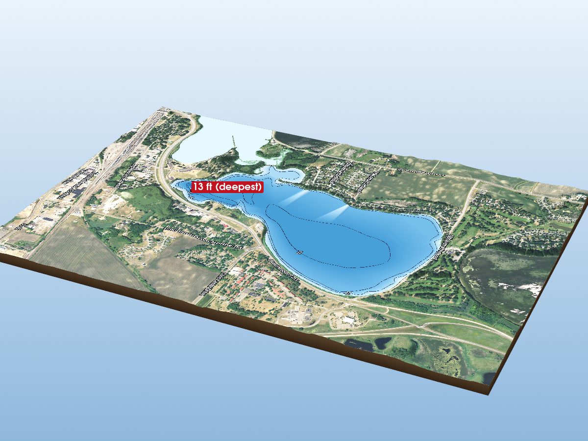 Depth map of Willmar Lake