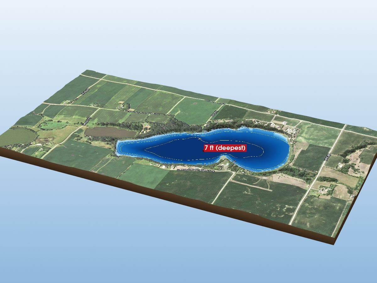 Depth map of Wilmert Lake