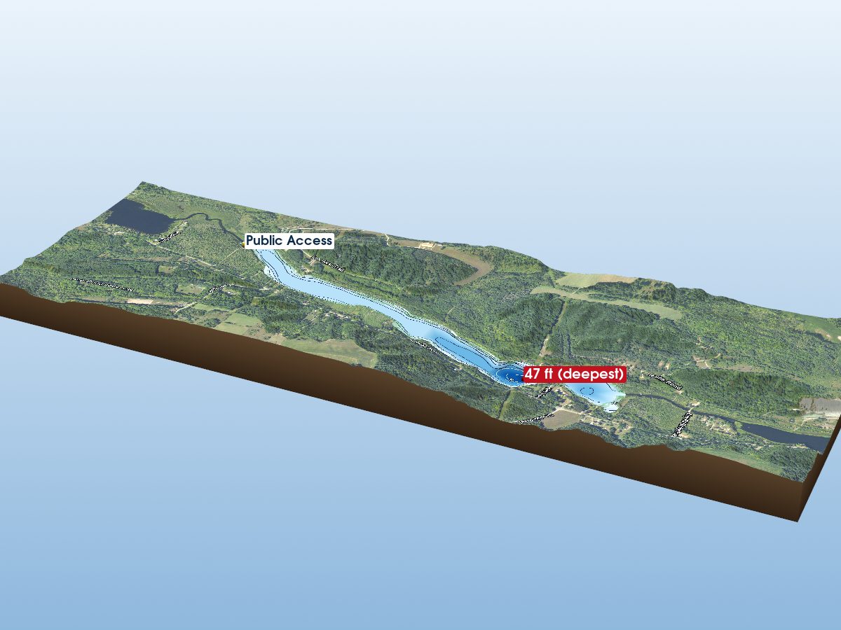 Depth map of Wilson Lake
