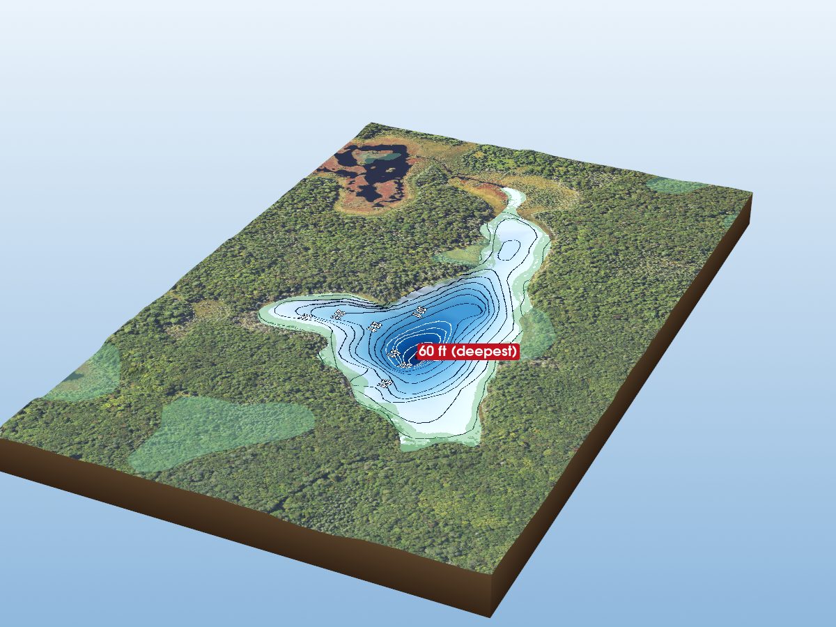 Depth map of Wilson Lake