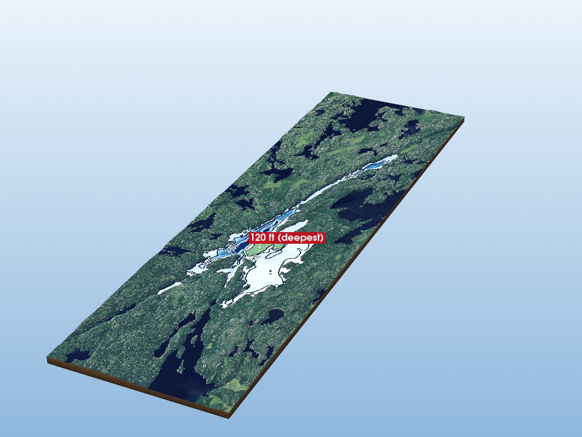 Depth map of Wilson Lake