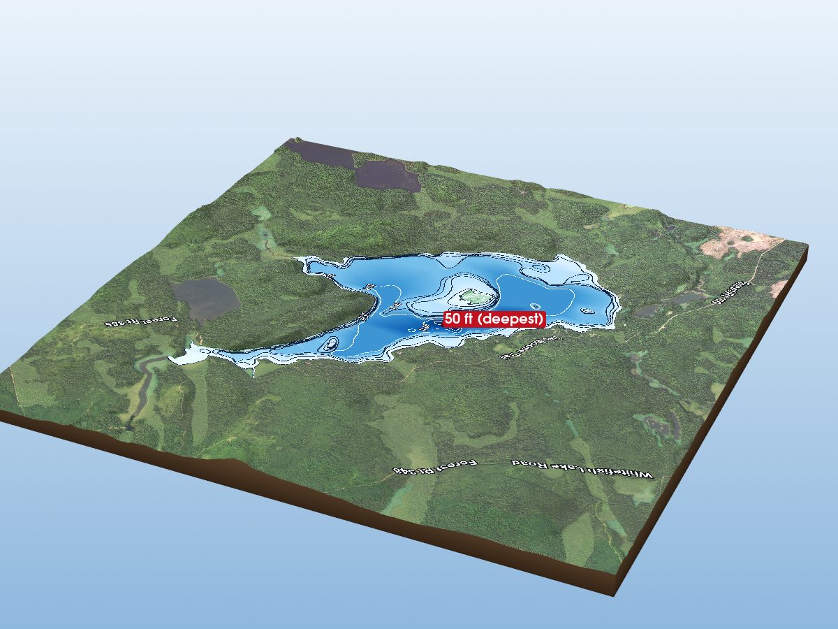 Depth map of Wilson Lake