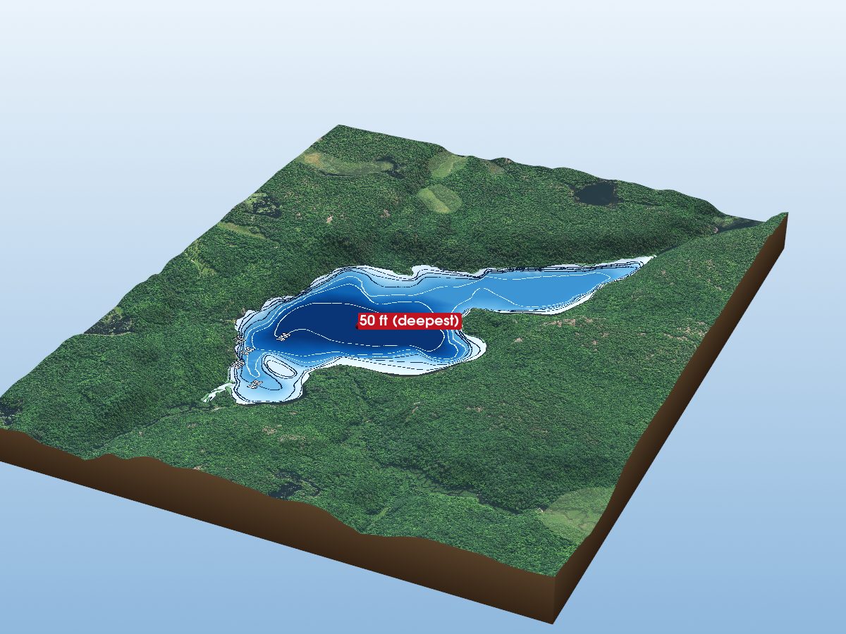 Depth map of Wilson Lake