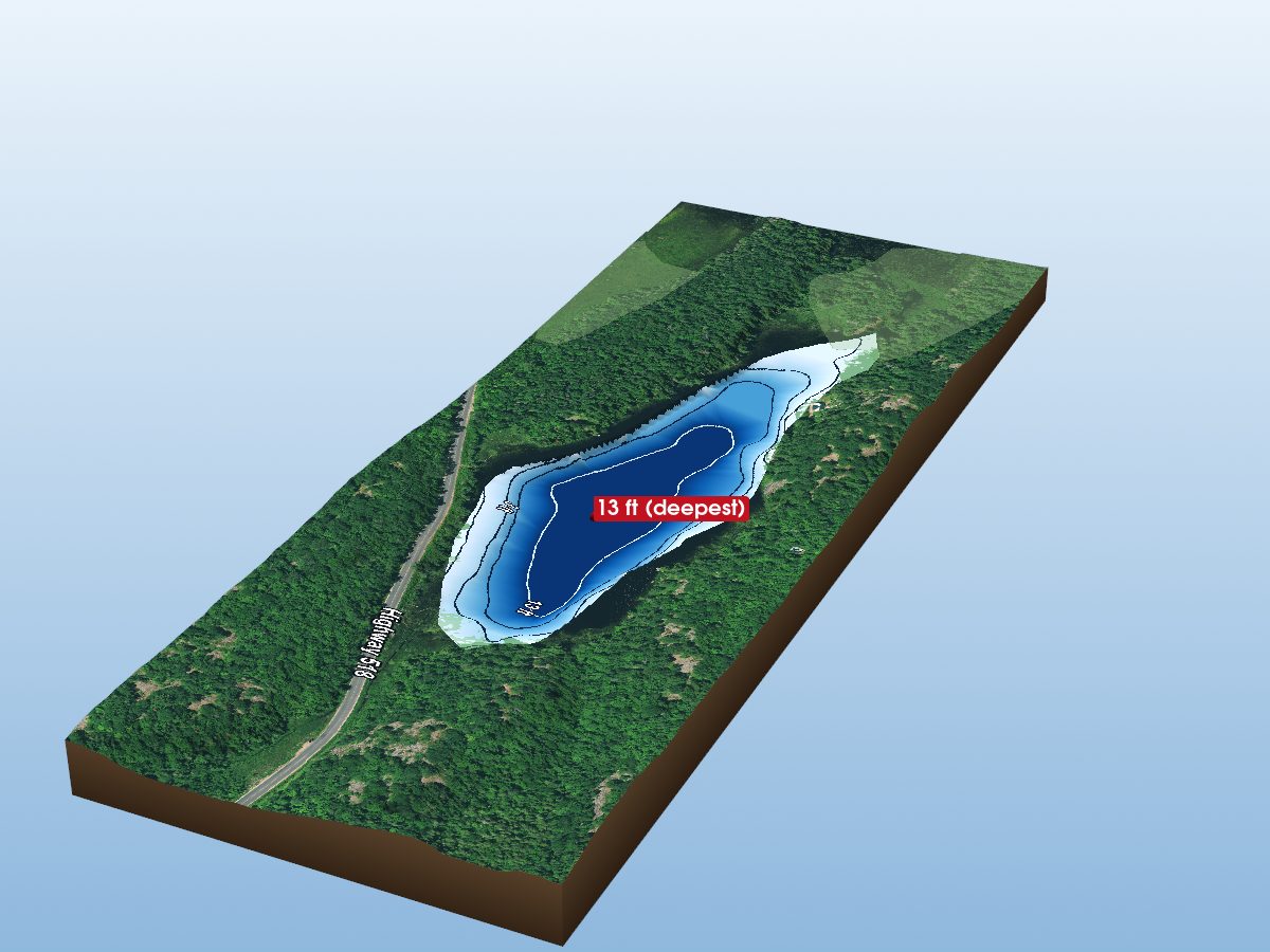 Depth map of Wilson Lake