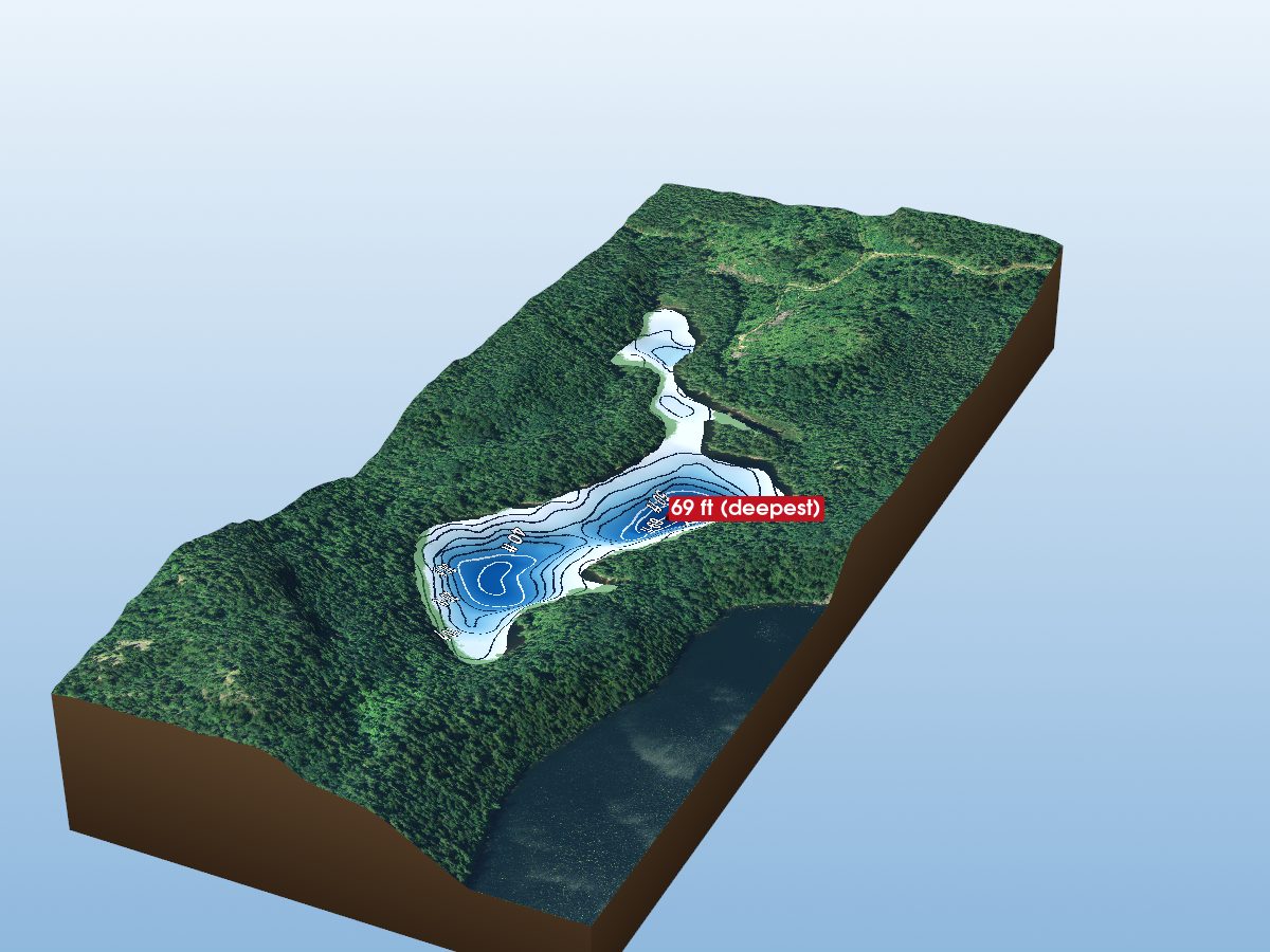 Depth map of Winchester Lake