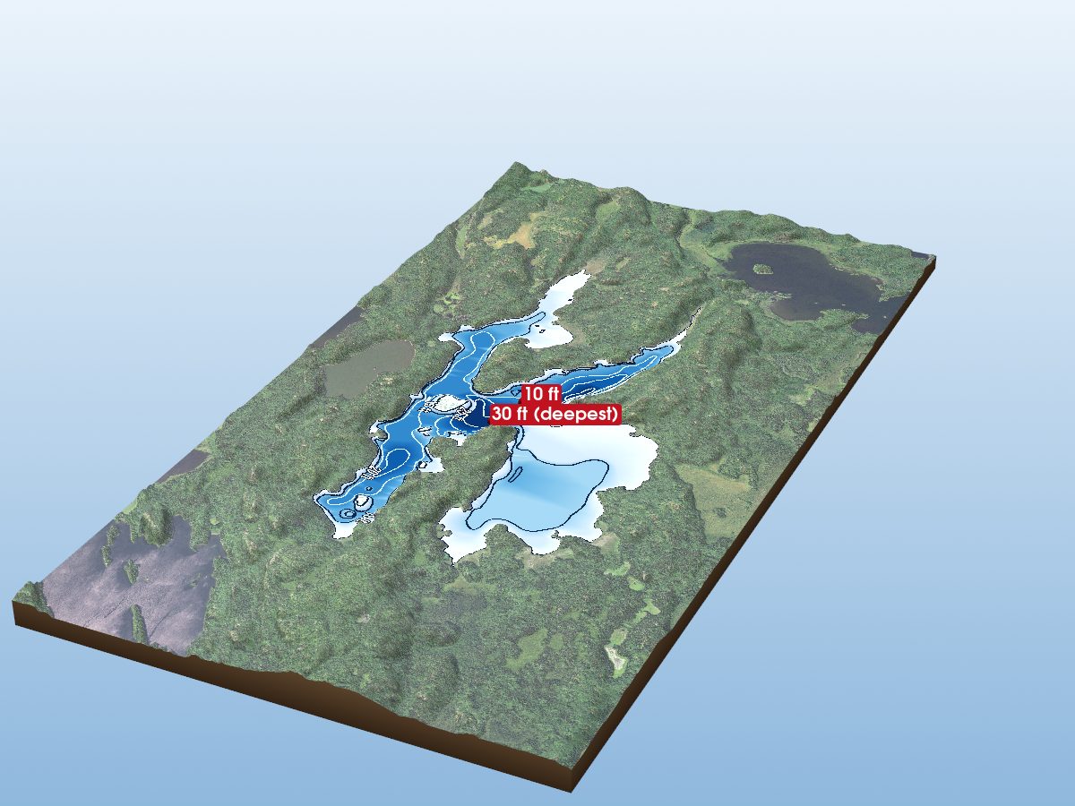Depth map of Wind Lake