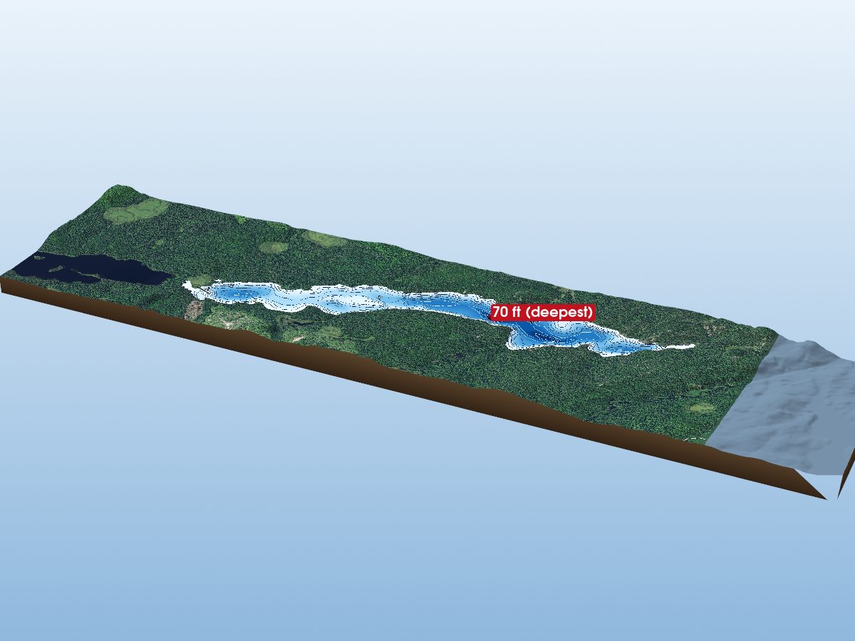 Depth map of Windigo Lake