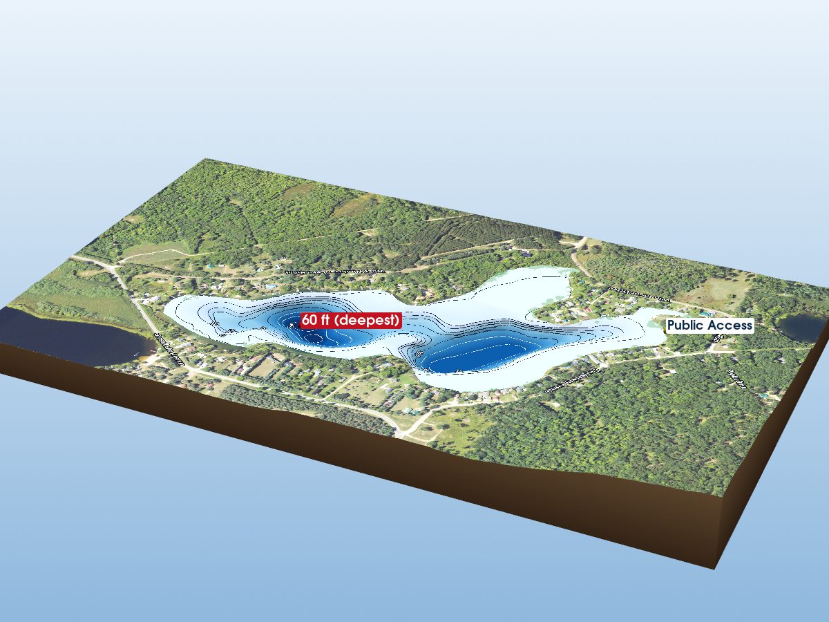 Depth map of Windover Lake